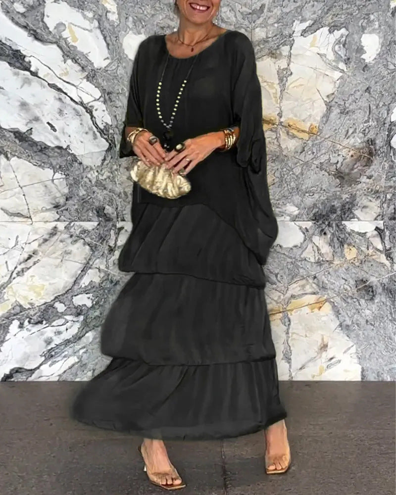 Variant image for Kasia - Satynowa Sukienka Midi Elegancka dla Kobiet-5