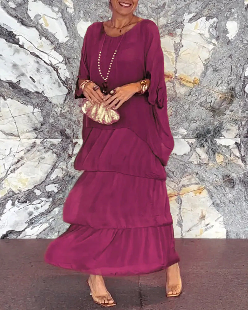 Variant image for Kasia - Satynowa Sukienka Midi Elegancka dla Kobiet-9